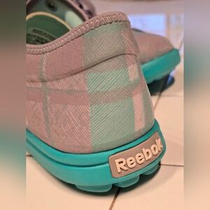 Reebok Teal Plaid Sneakers